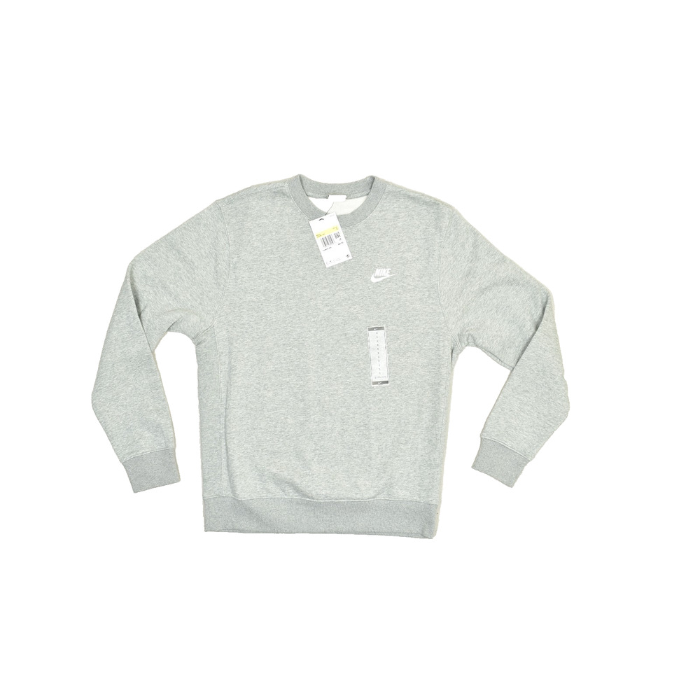 NEW Nike Sportswear Fleece Grey Heather Crewneck Sweatshirt Size S BV2662-063